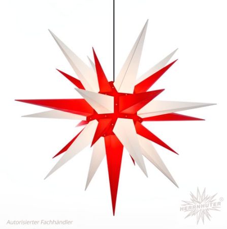 Stern A13, 130 cm, weiß/rot